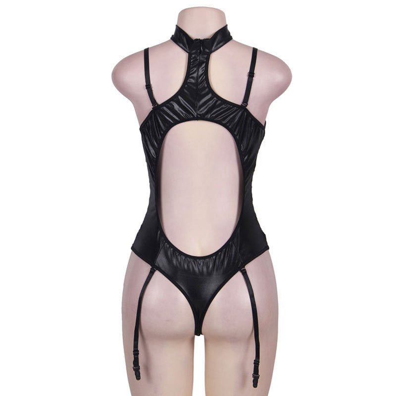 "Excuse Me Say What" Plus Size One-Piece Black Teddy Suit