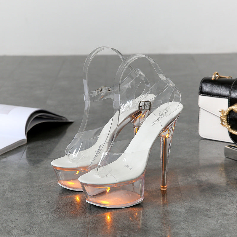 Let It Be Luminous Stiletto Platform Sandals