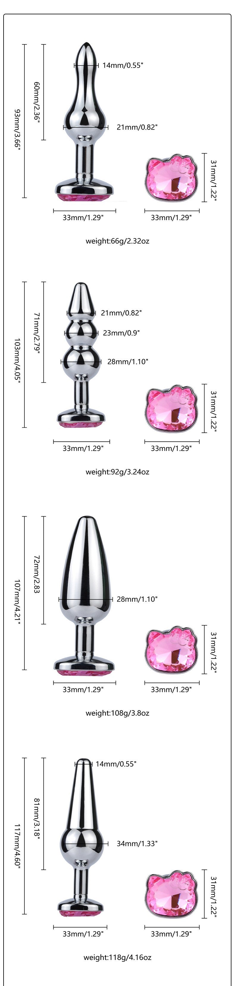 Cute Metal Cat Face Anal Plug