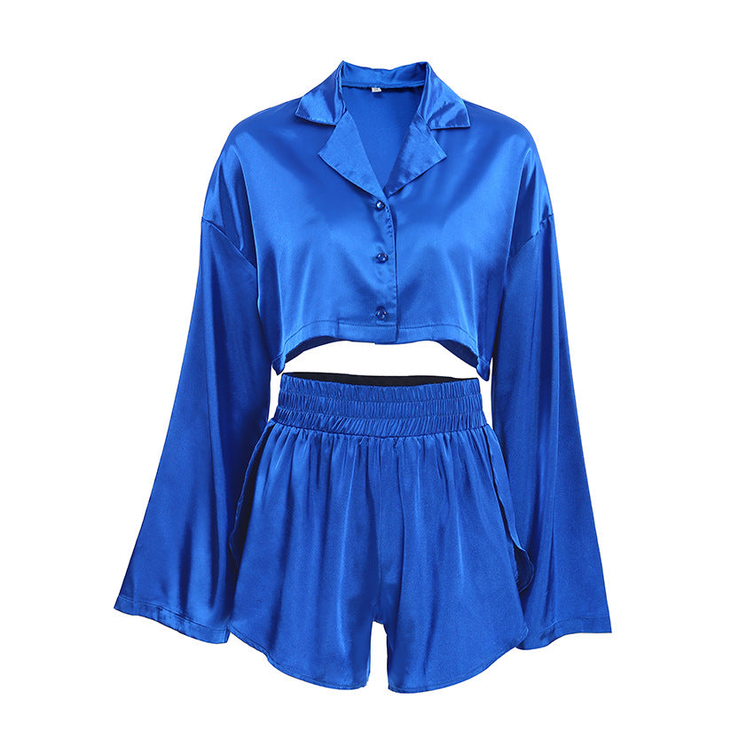 Laid Back and Comfy Two-piece Pajamas Suit