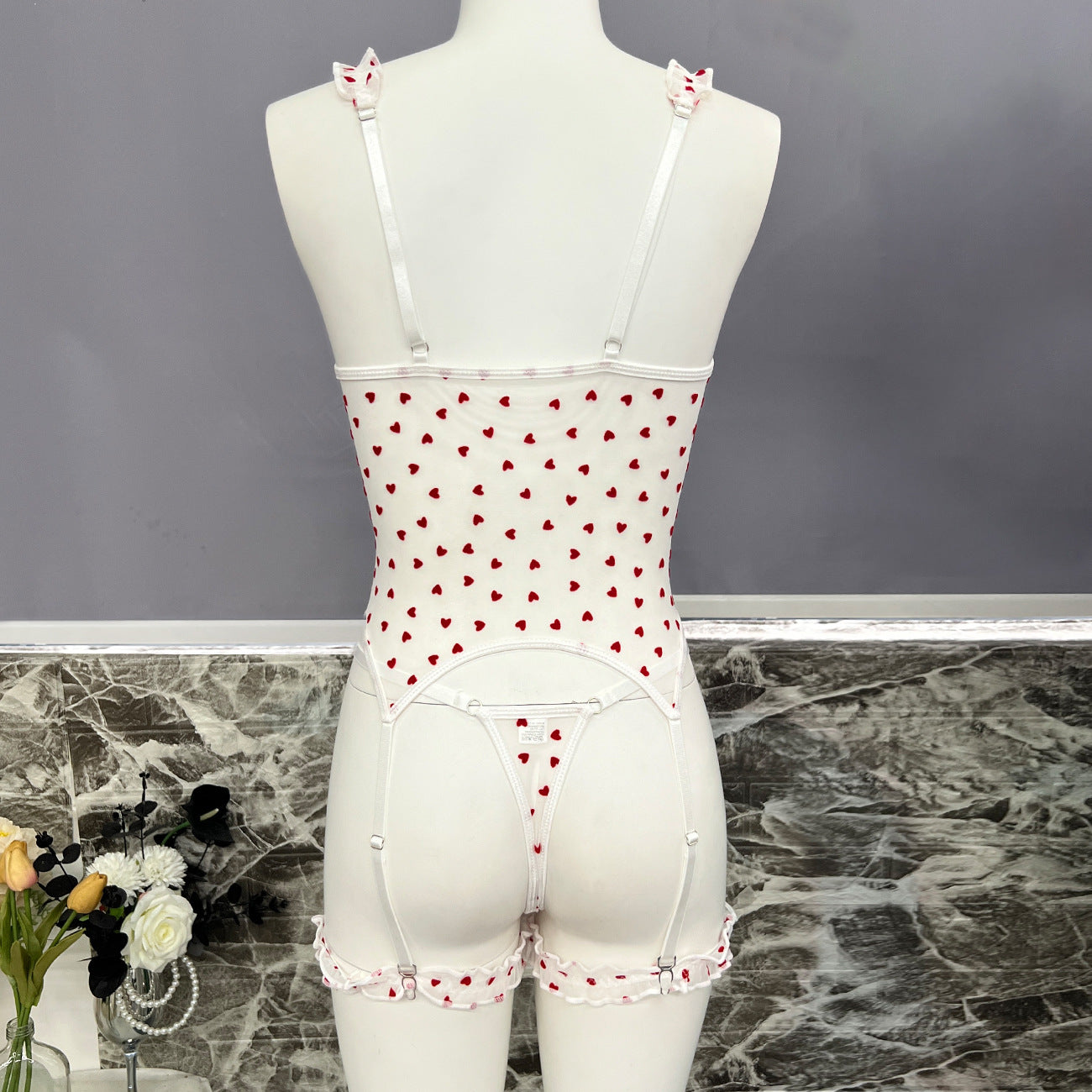 Love Flocking 4-piece Sexy Lingerie Set