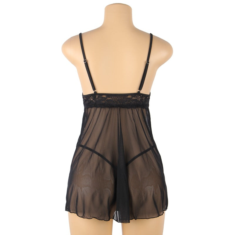 Plus Size Lace Lingerie Babydoll Dress