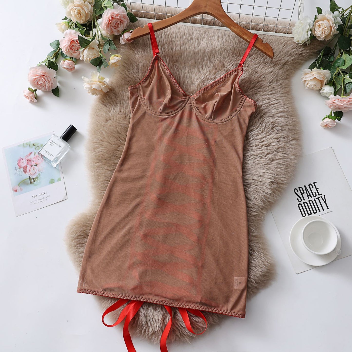 So Seductive Transparent Lace Lingerie Nightie