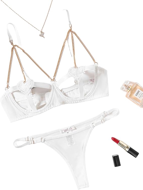 Sweet Tease 2-Piece Heart Cutout Lingerie Set