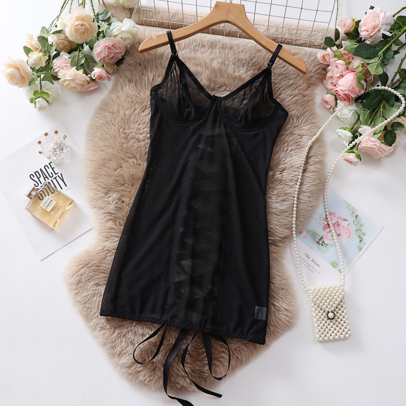 So Seductive Transparent Lace Lingerie Nightie