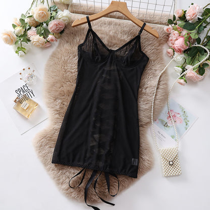 So Seductive Transparent Lace Lingerie Nightie