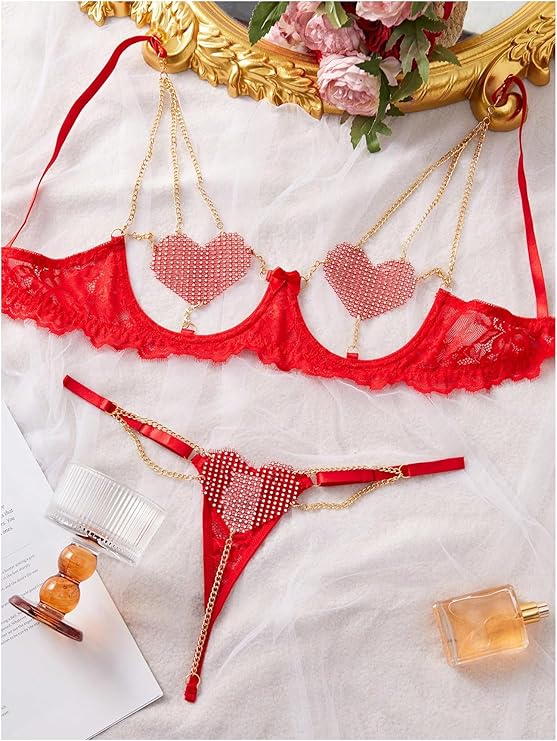 Tempt Me Crystal Heart Cutout Set