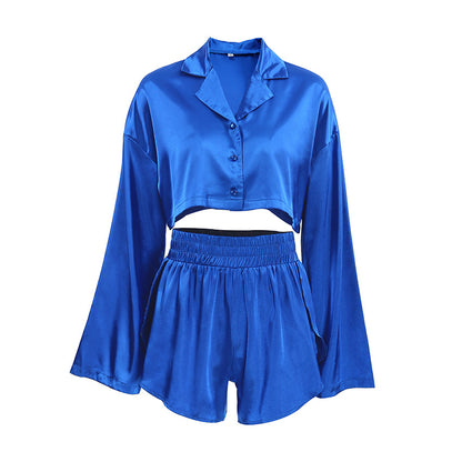 Laid Back and Comfy Two-piece Pajamas Suit