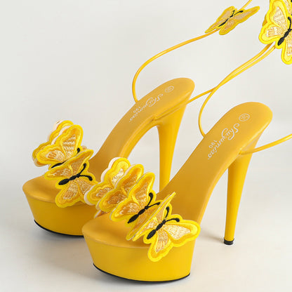 Butterfly Beginnings Patent Leather High Heel Sandals