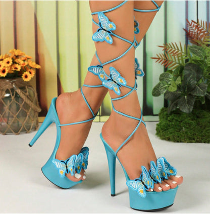 Butterfly Beginnings Patent Leather High Heel Sandals