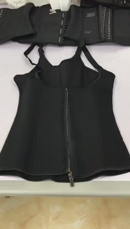 Sports Corset Vest w/ Zipper Body Shapewear (XS-6XL)